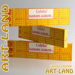 3er Set Räucherstäbchen Nag Champa Goloka Gold