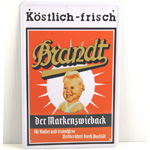 Blechschild Brandt Markenzwieback