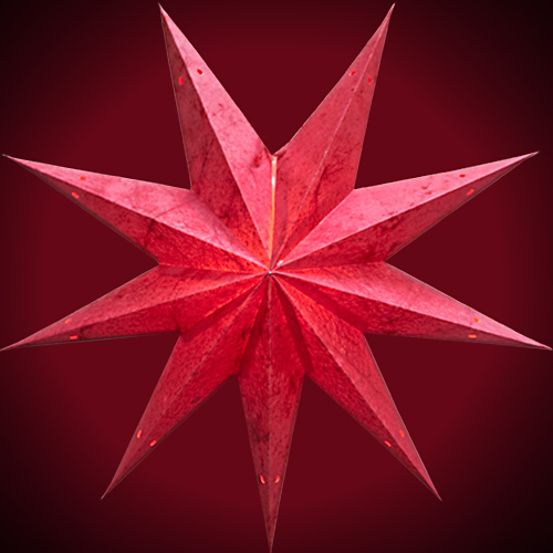 Sternenlicht Aurora rot 9Zack
