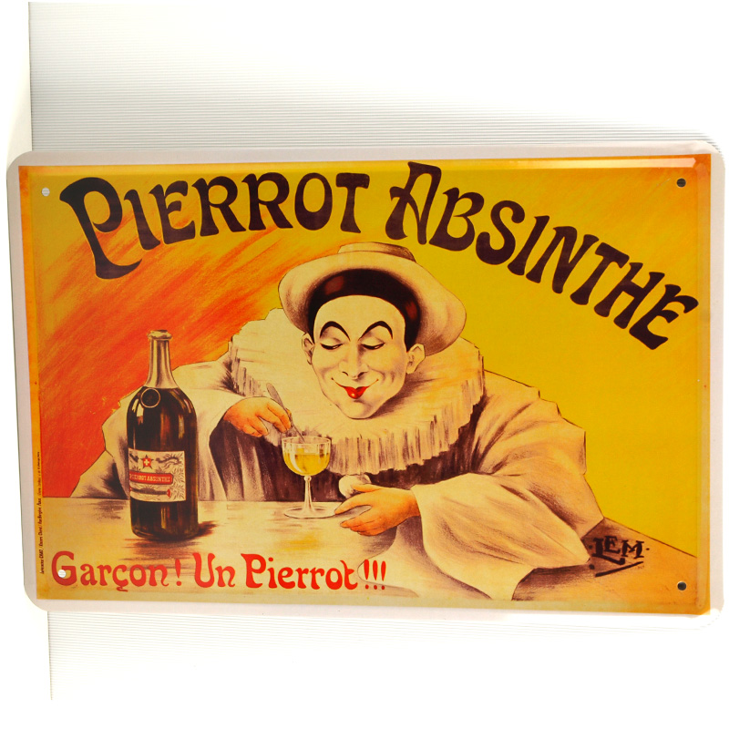 Blechschild Absinthe Pierrot